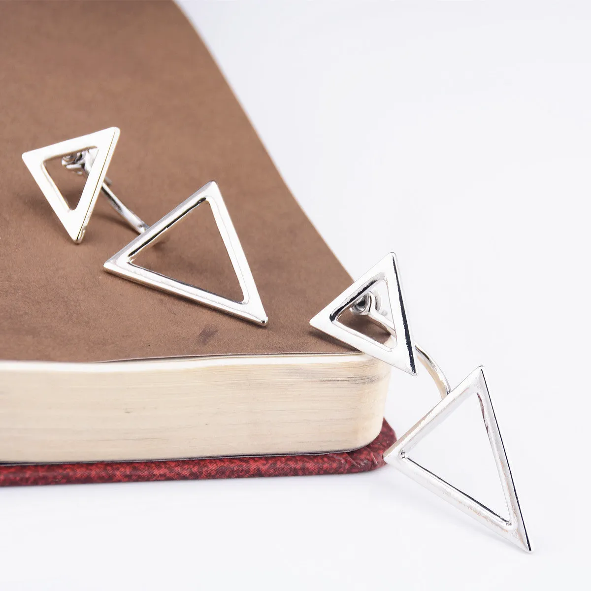 Fashionable Double Triangle Lady's Earrings