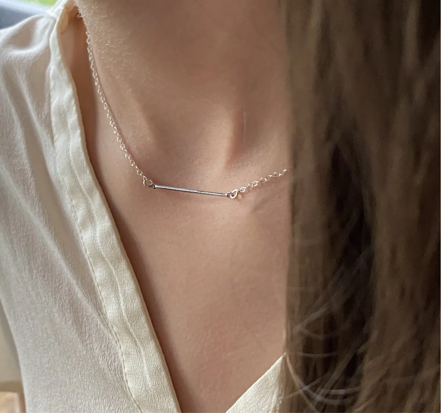 Fine Bar Necklace