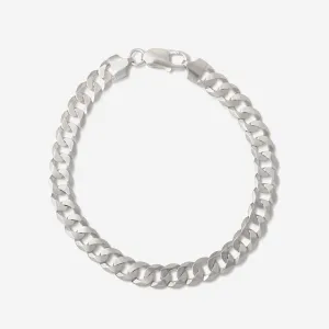 Fintan | 8" Silver Curb Bracelet