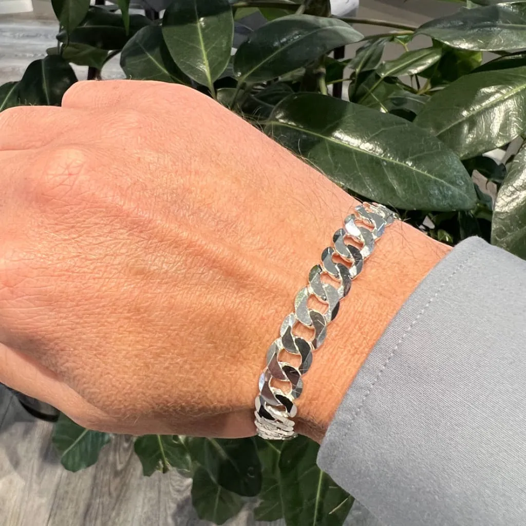 Fintan | 8" Silver Curb Bracelet
