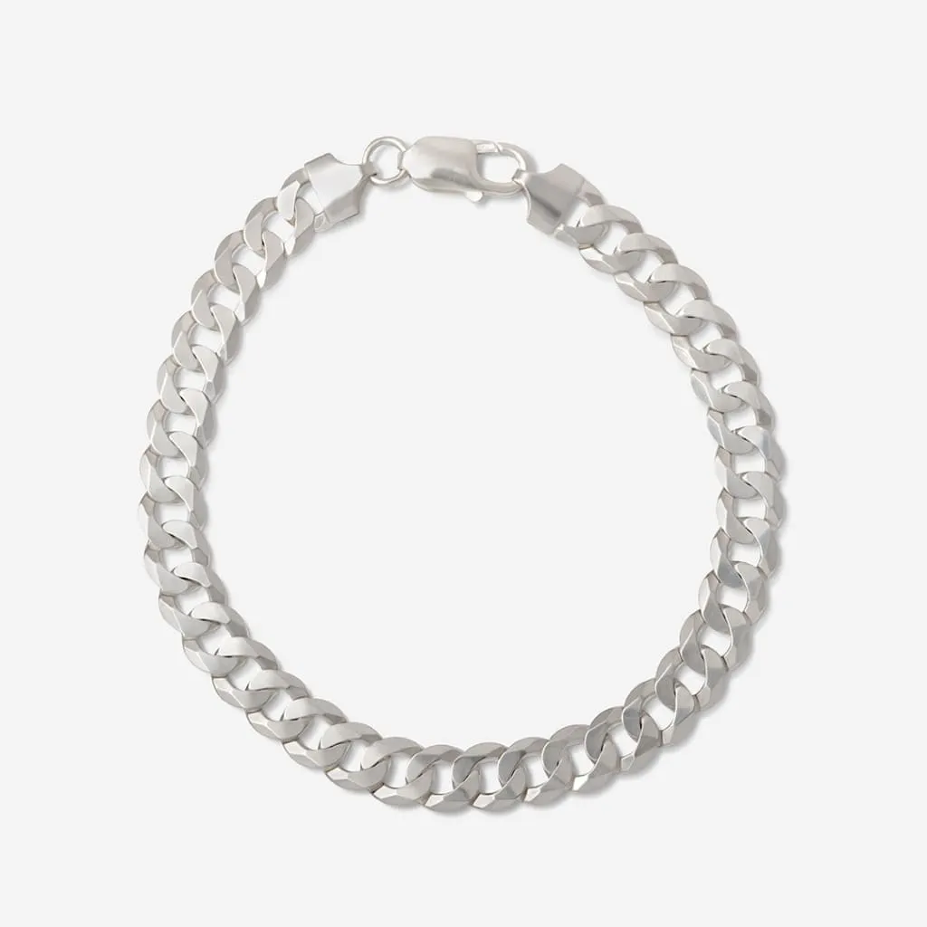 Fintan | 8" Silver Curb Bracelet