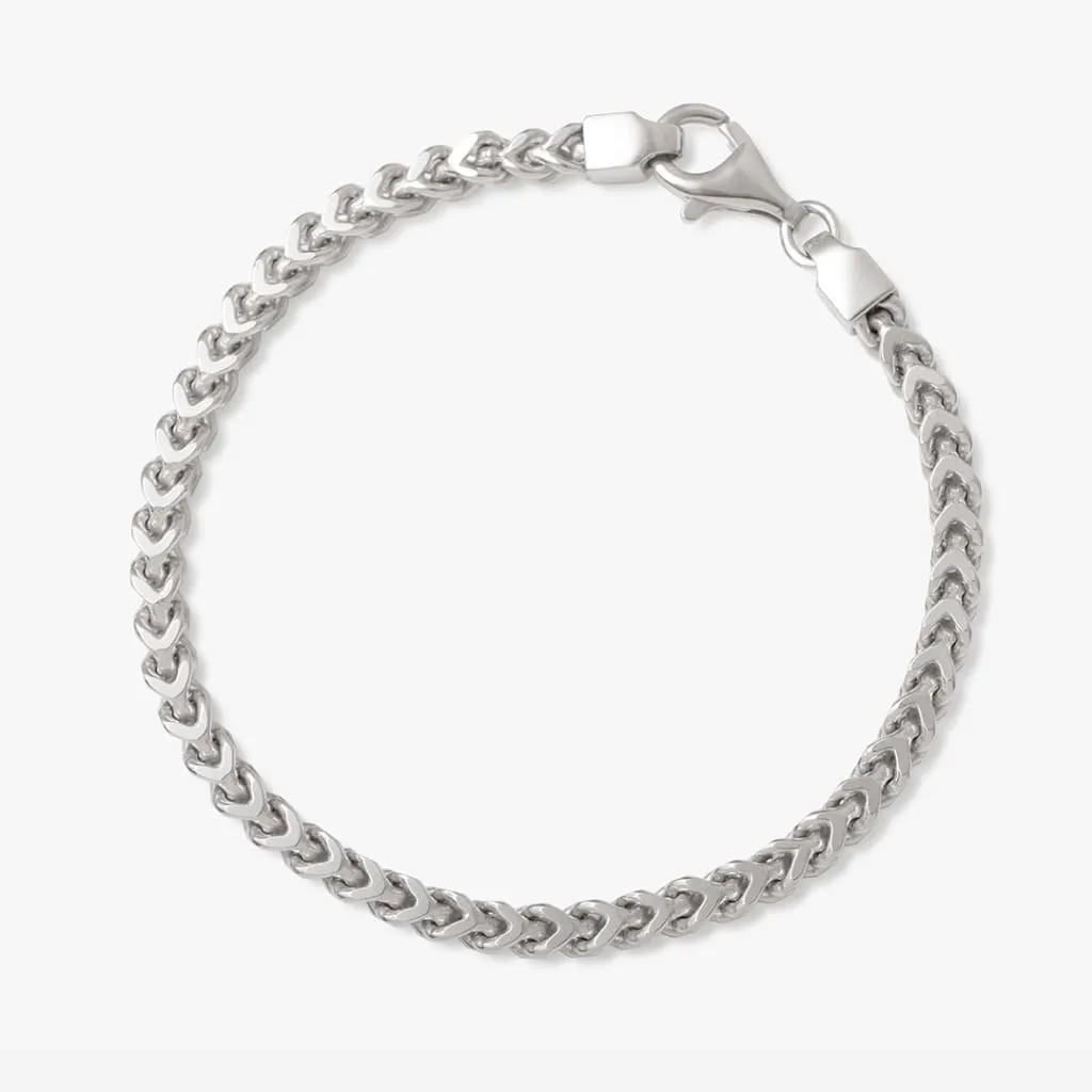 Gents Square Bracelet | Sterling Silver