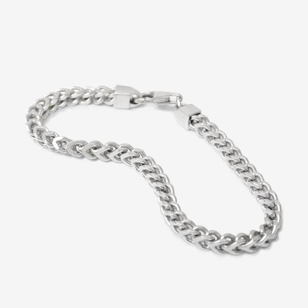 Gents Square Bracelet | Sterling Silver