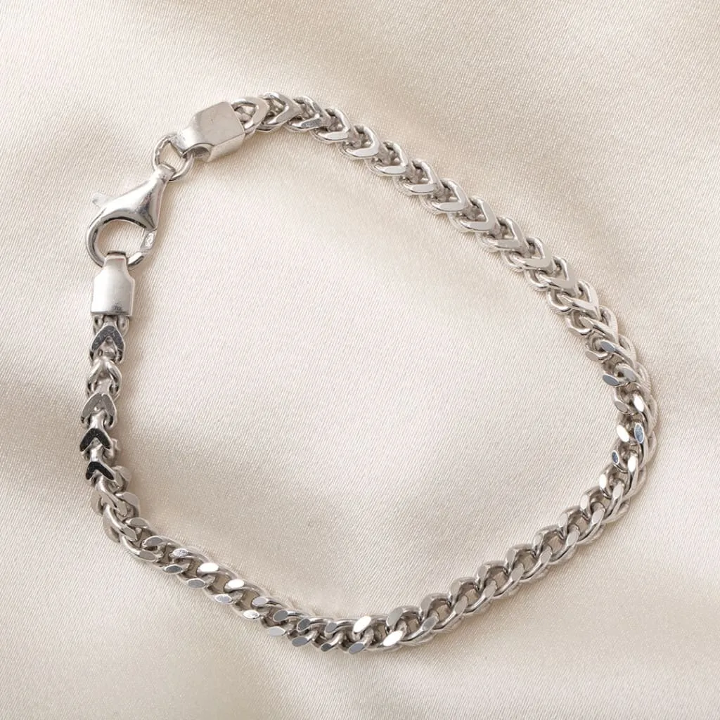 Gents Square Bracelet | Sterling Silver