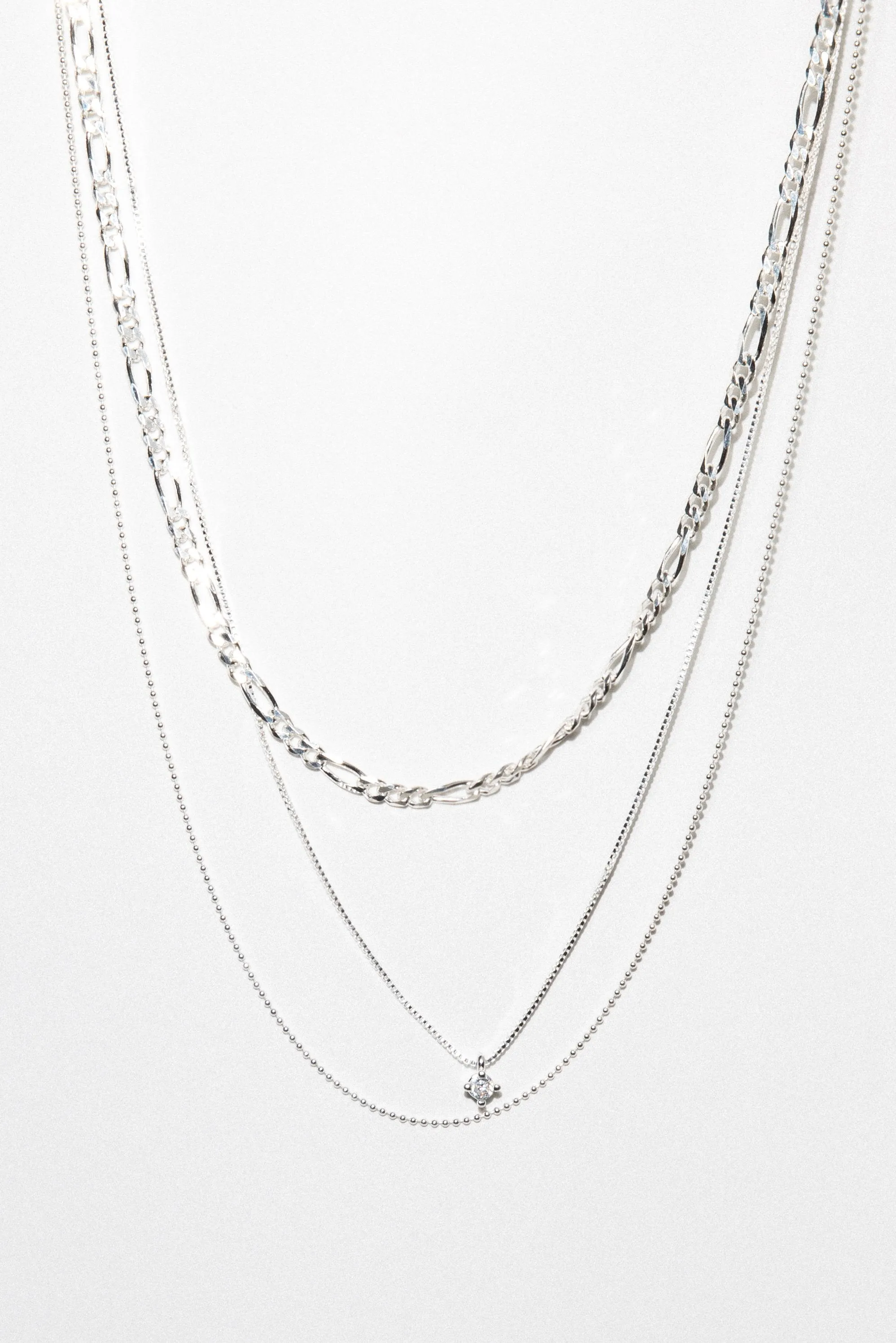 Gilded Layered Necklace .:. Silver