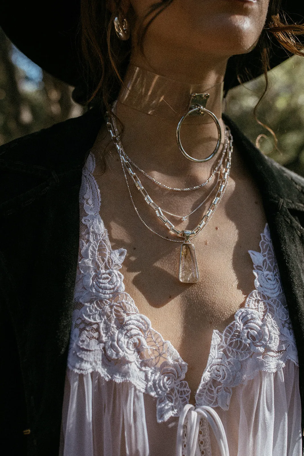 Gilded Layered Necklace .:. Silver
