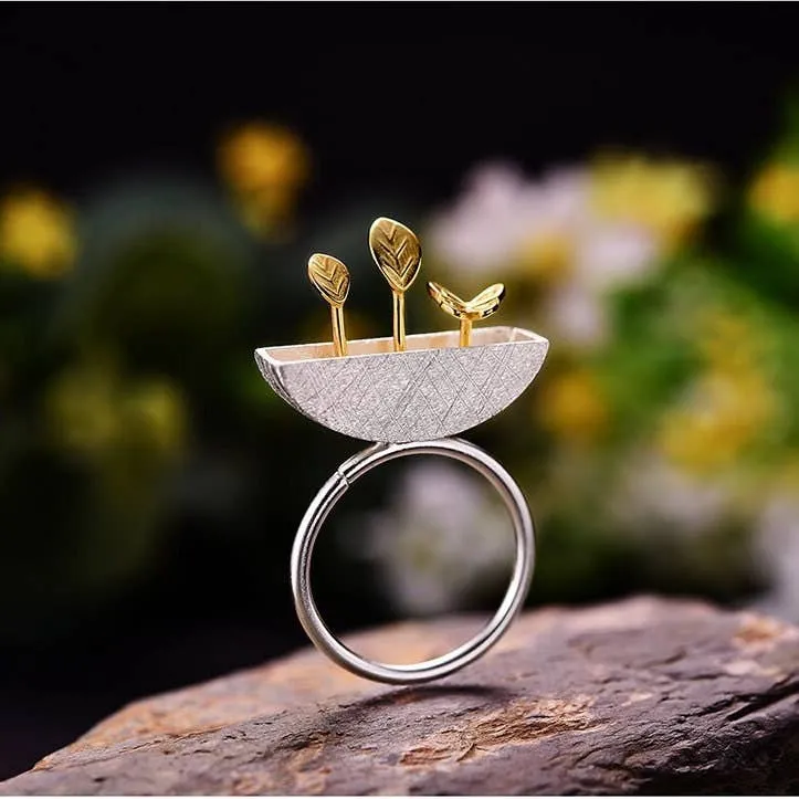 Gold Garden Butterfly Ring