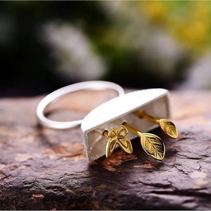 Gold Garden Butterfly Ring