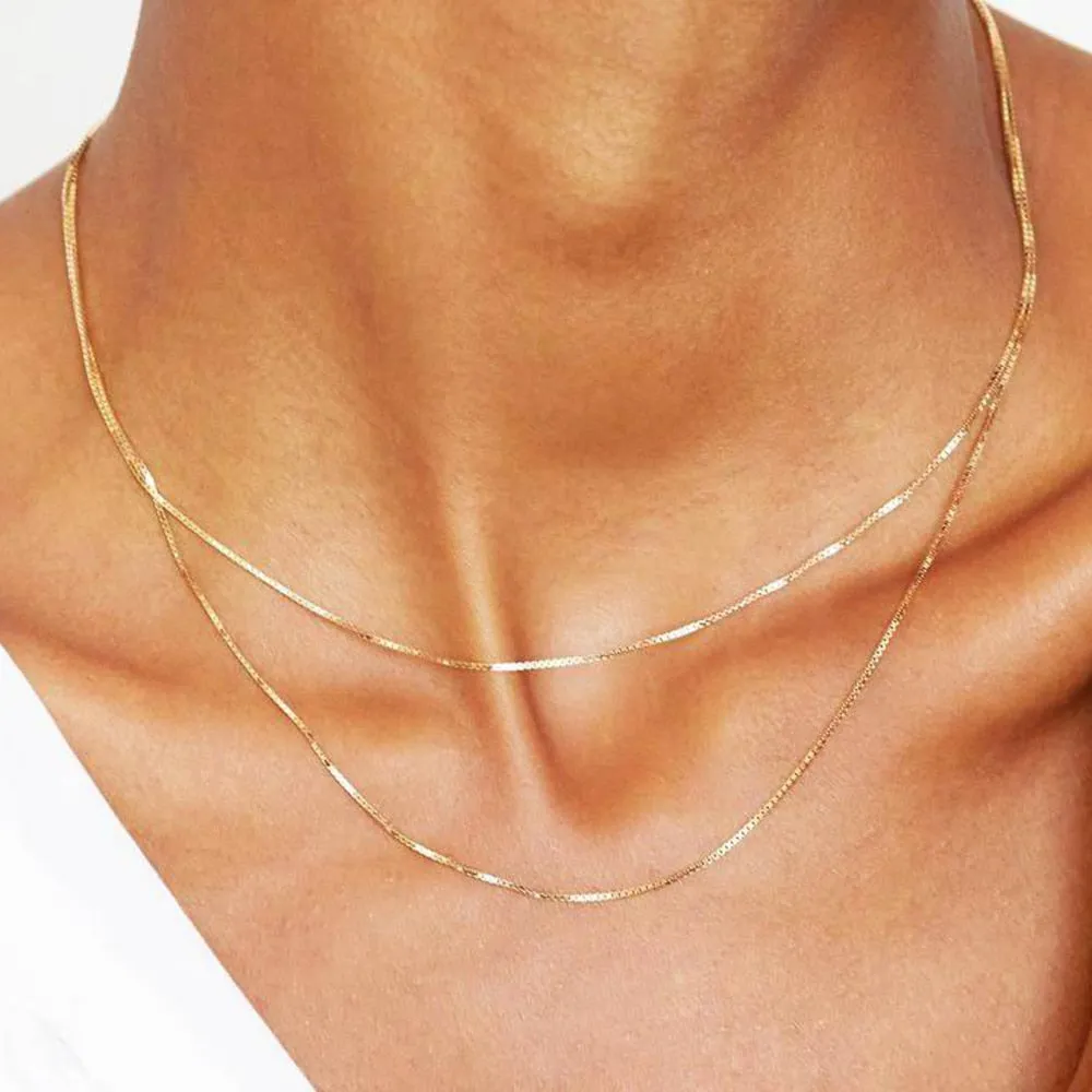 Gold Plated Delicate Box Chain
