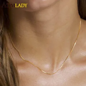 Gold Plated Delicate Box Chain