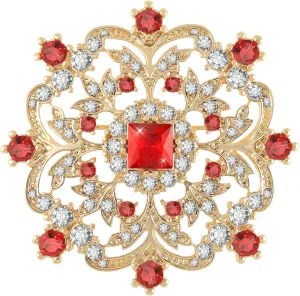 Gold Snowflake Brooch Rhinestone Brooch Broach Large Flower Brooch Pins for Women Designer Jewelry Large Brooches for Women Wedding Women's Brooches & Pins Mother's Day Valentine's Day