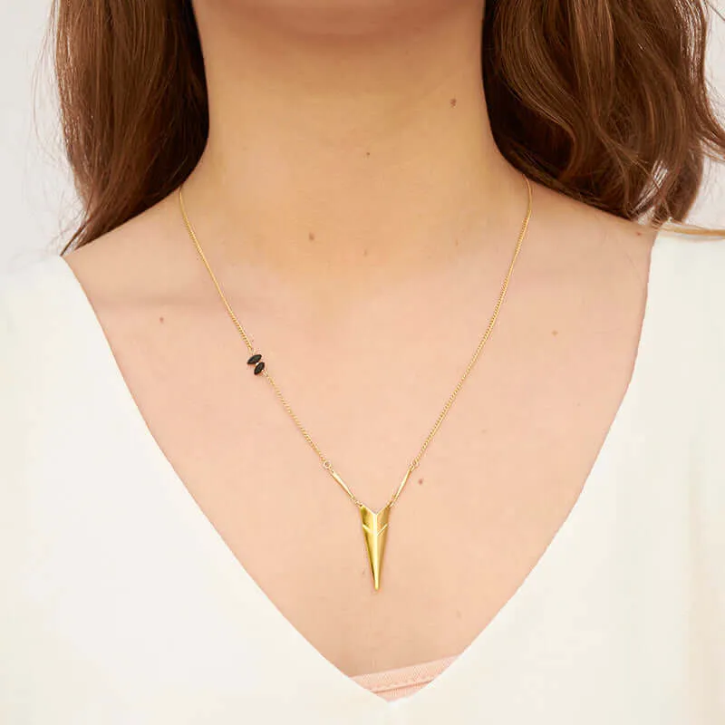 HALEY CHEVRON PENDANT NECKLACE