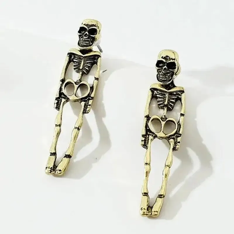 Halloween Skull Skeleton Drop Earrings