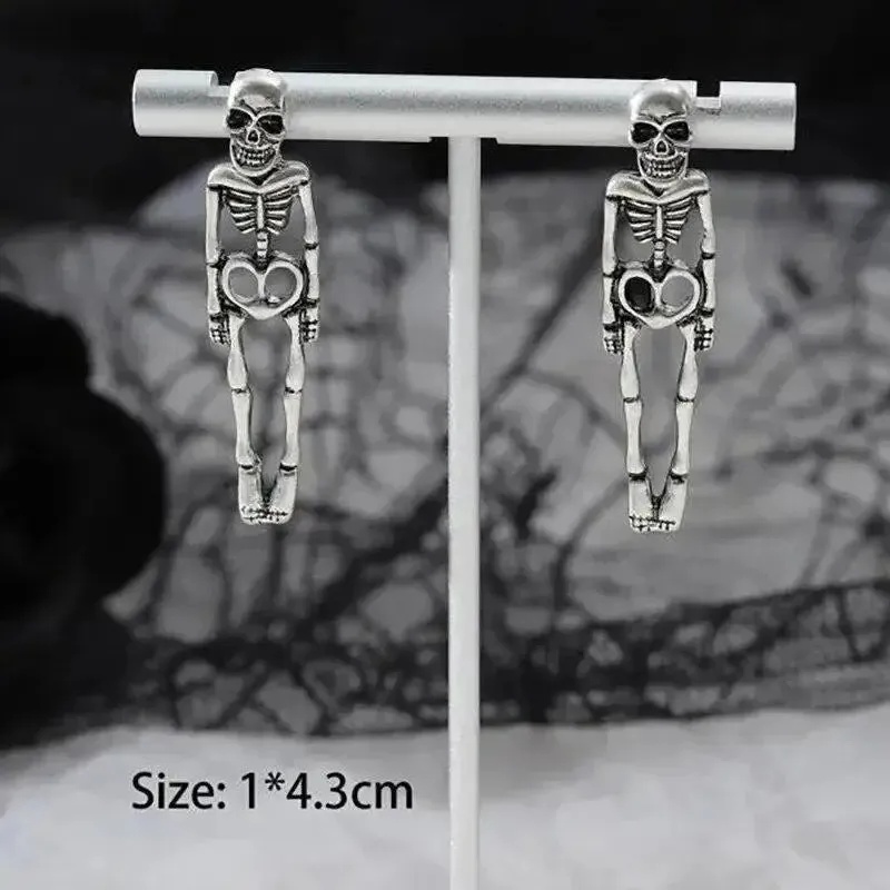 Halloween Skull Skeleton Drop Earrings