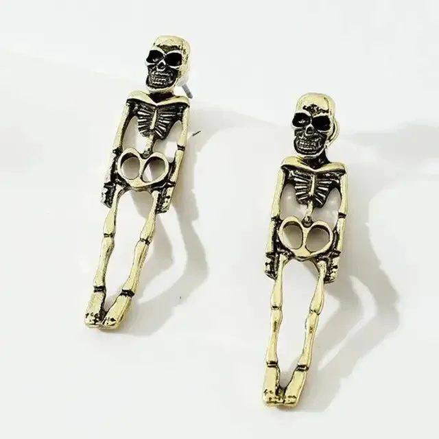 Halloween Skull Skeleton Drop Earrings