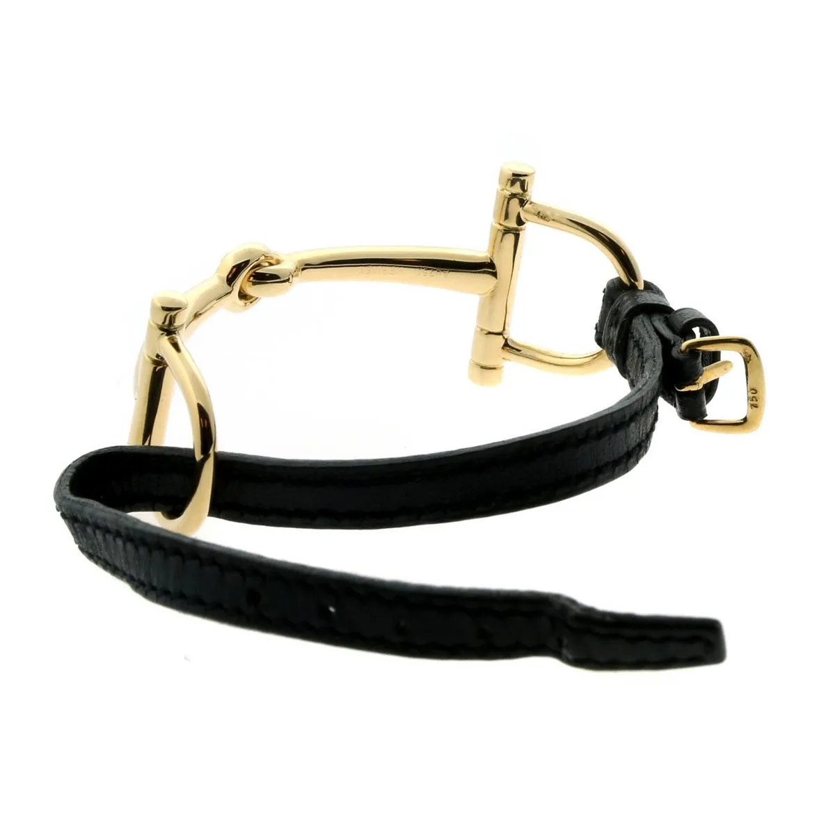 Hermes Stirrup Yellow Gold Bracelet