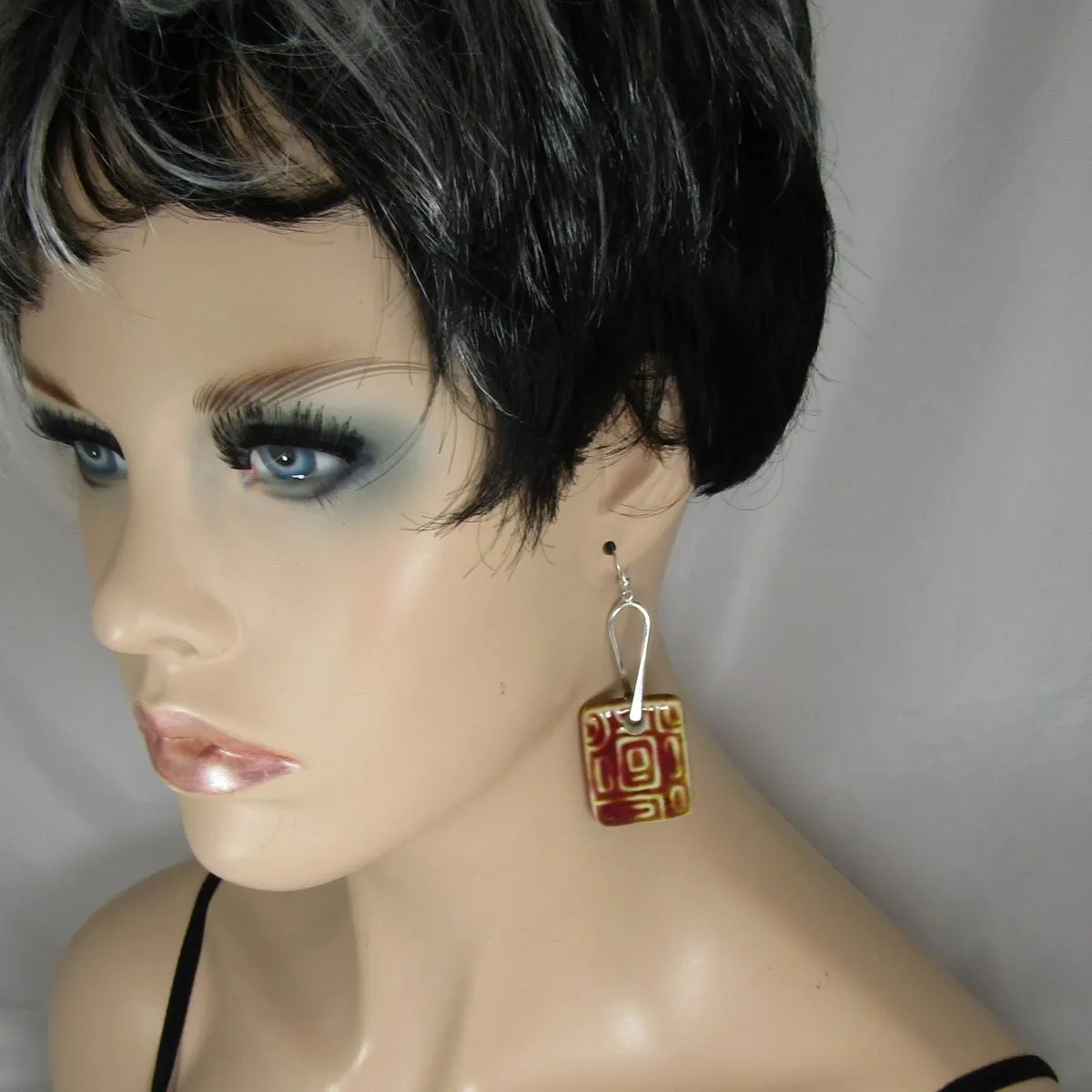 Honey & Brown Porcelain Drop Earrings