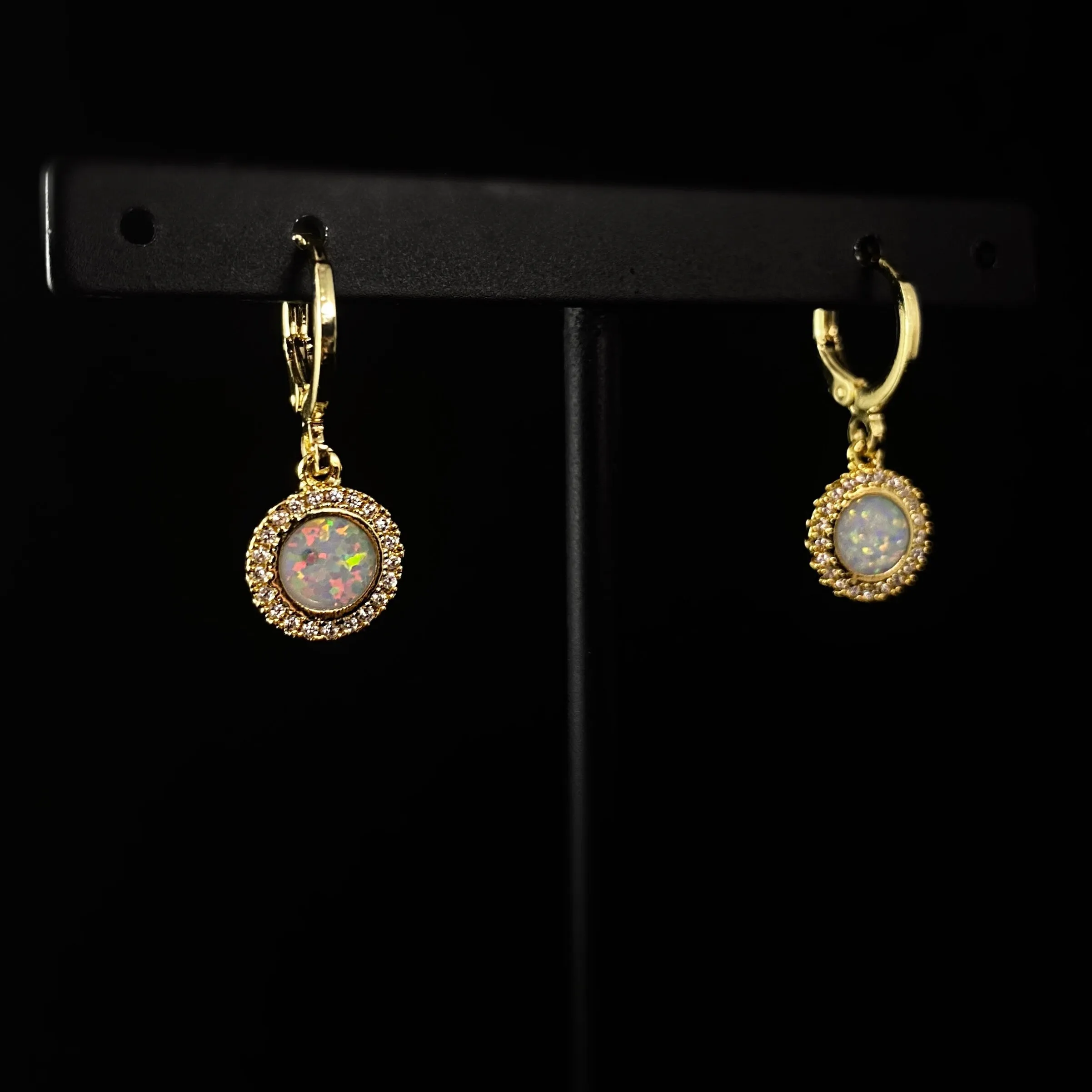 Iridescent Circle Swarovski Crystal Earrings - VBC