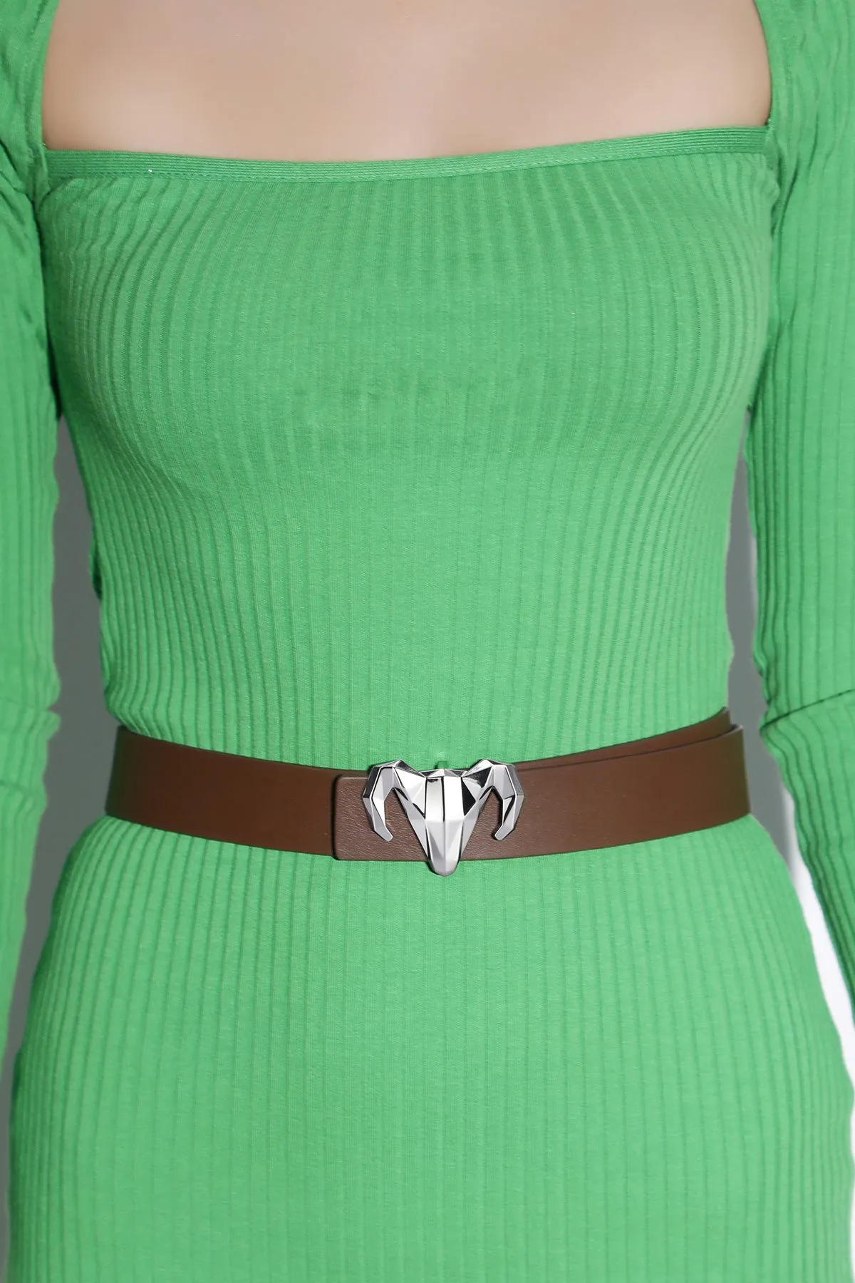 Italian Leather Ram Buckle Reversible Belt – Black and Brown