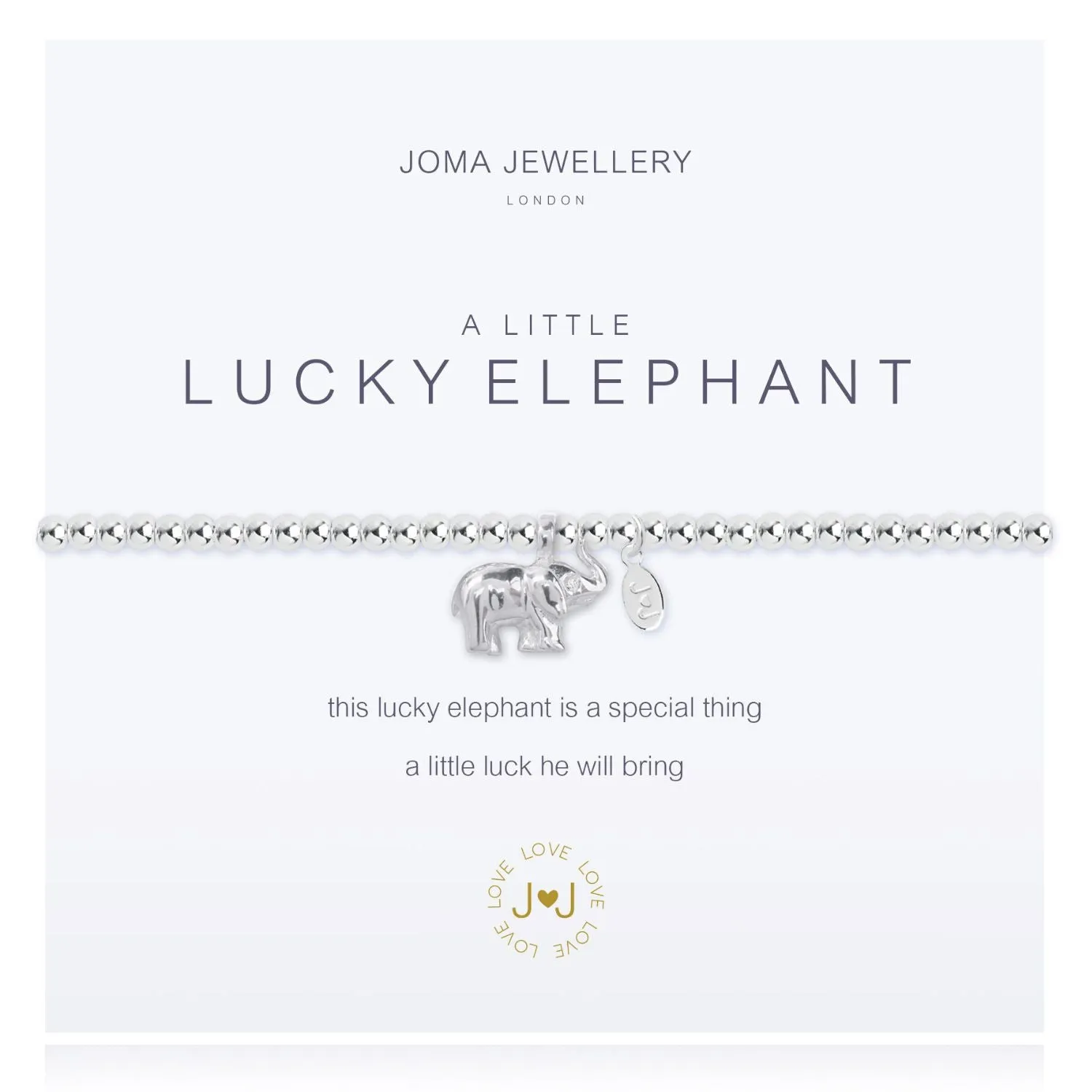 Joma Jewellery Silver A Little 'Lucky Elephant' Bracelet