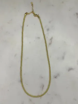 jto #8 gold beaded layering necklace