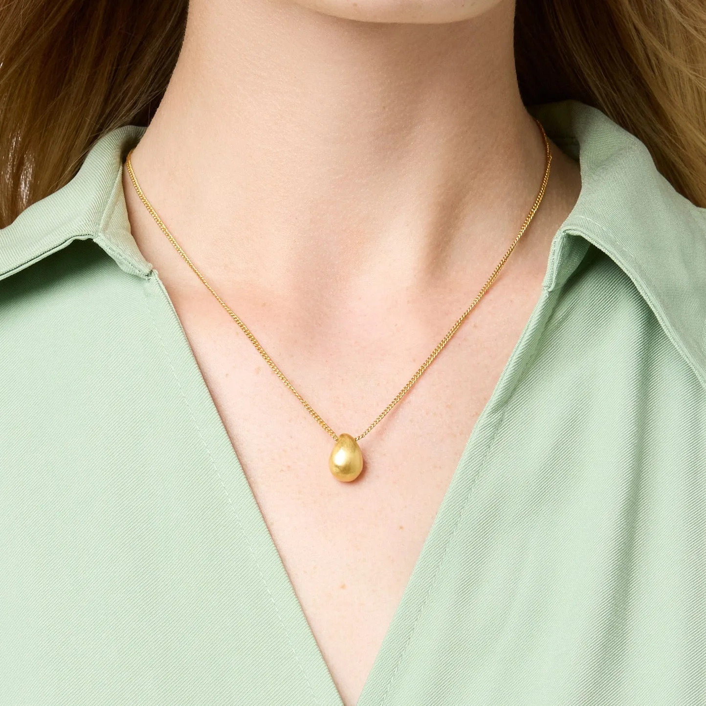 Julie Vos Wave Delicate Necklace Gold OS