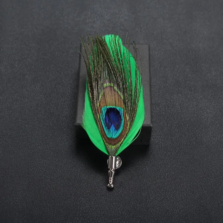 Korean High-end Classic Peacock Feather Brooch
