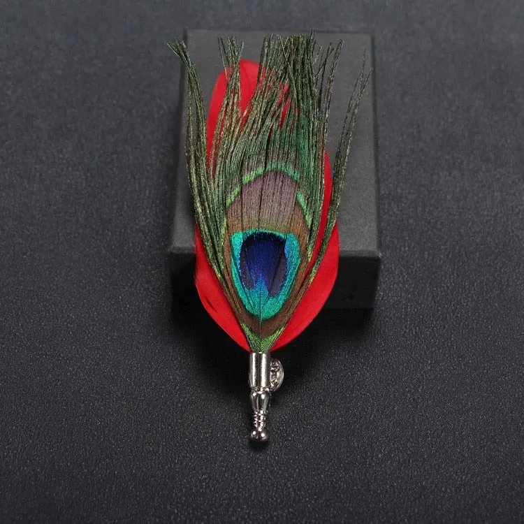 Korean High-end Classic Peacock Feather Brooch