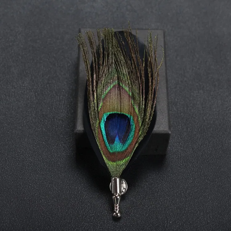 Korean High-end Classic Peacock Feather Brooch