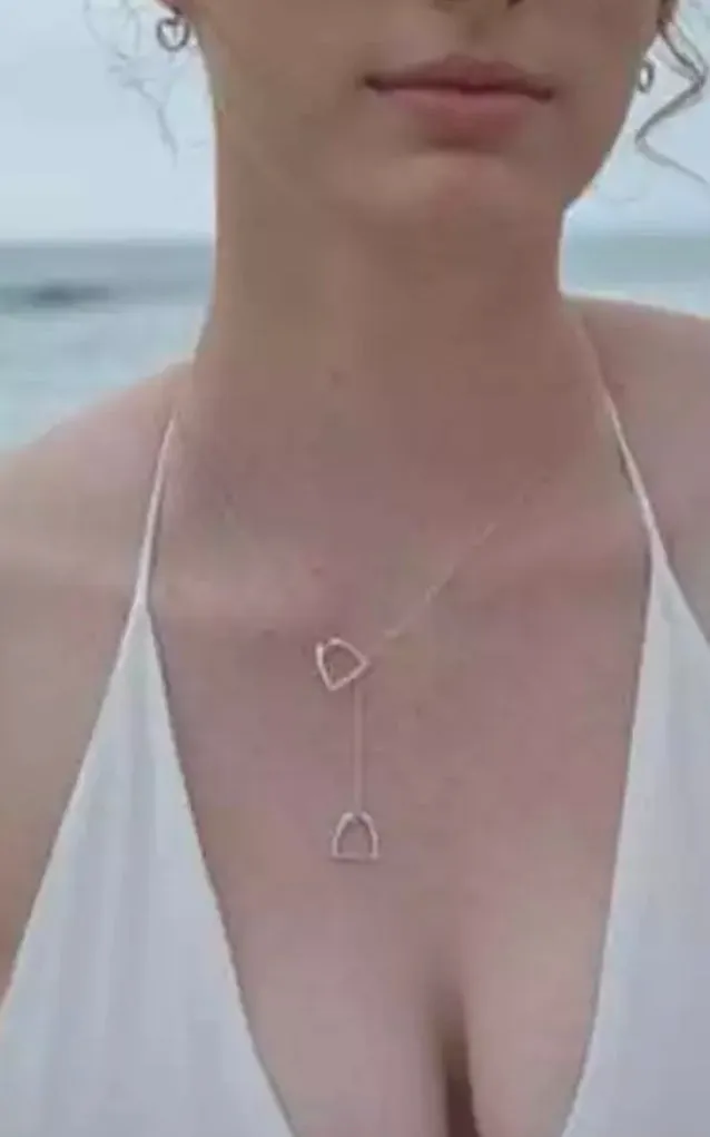 Lariat Stirrup Necklace - 16in
