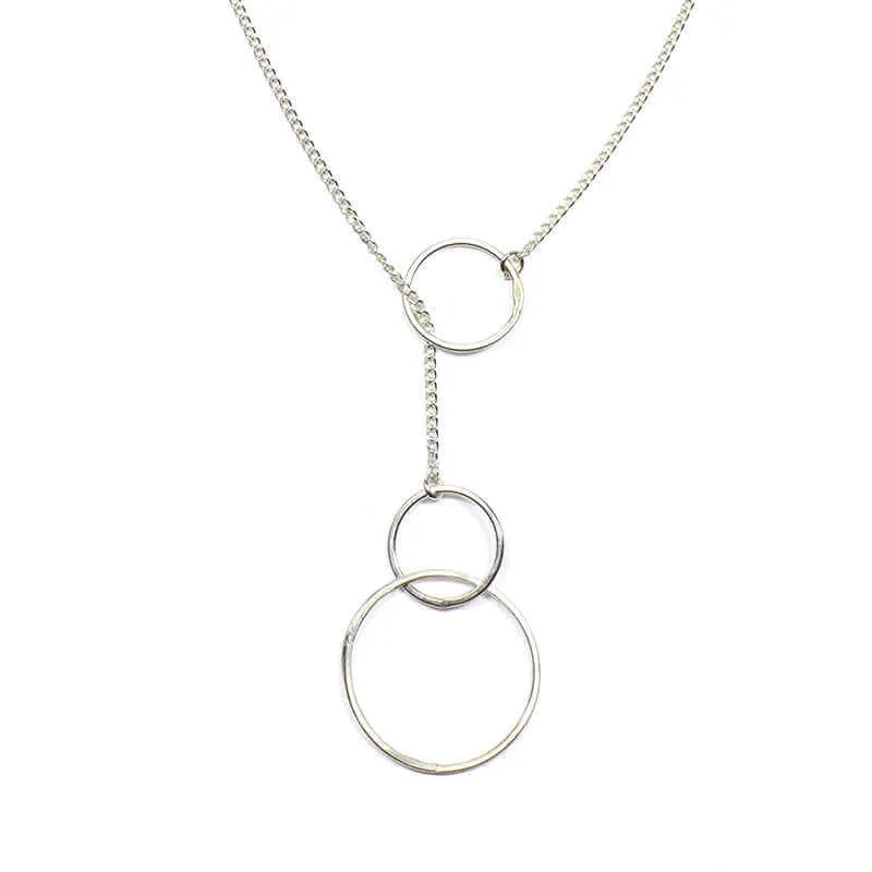 LAZO CIRCLE LARIAT NECKLACE