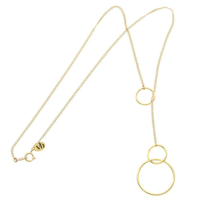 LAZO CIRCLE LARIAT NECKLACE