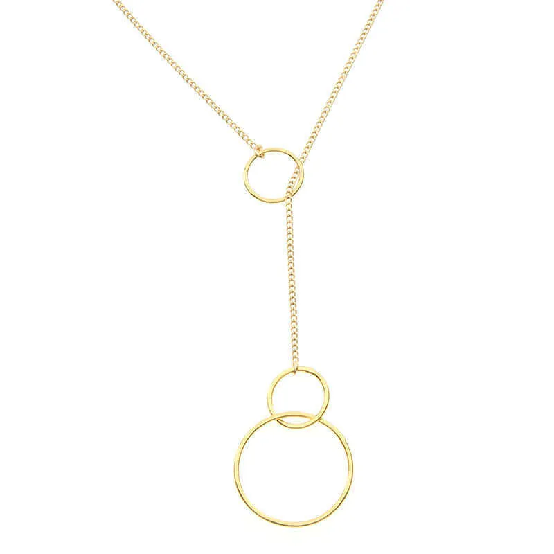 LAZO CIRCLE LARIAT NECKLACE