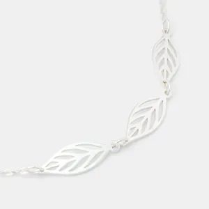 Leaf Sterling Silver Chain Necklace