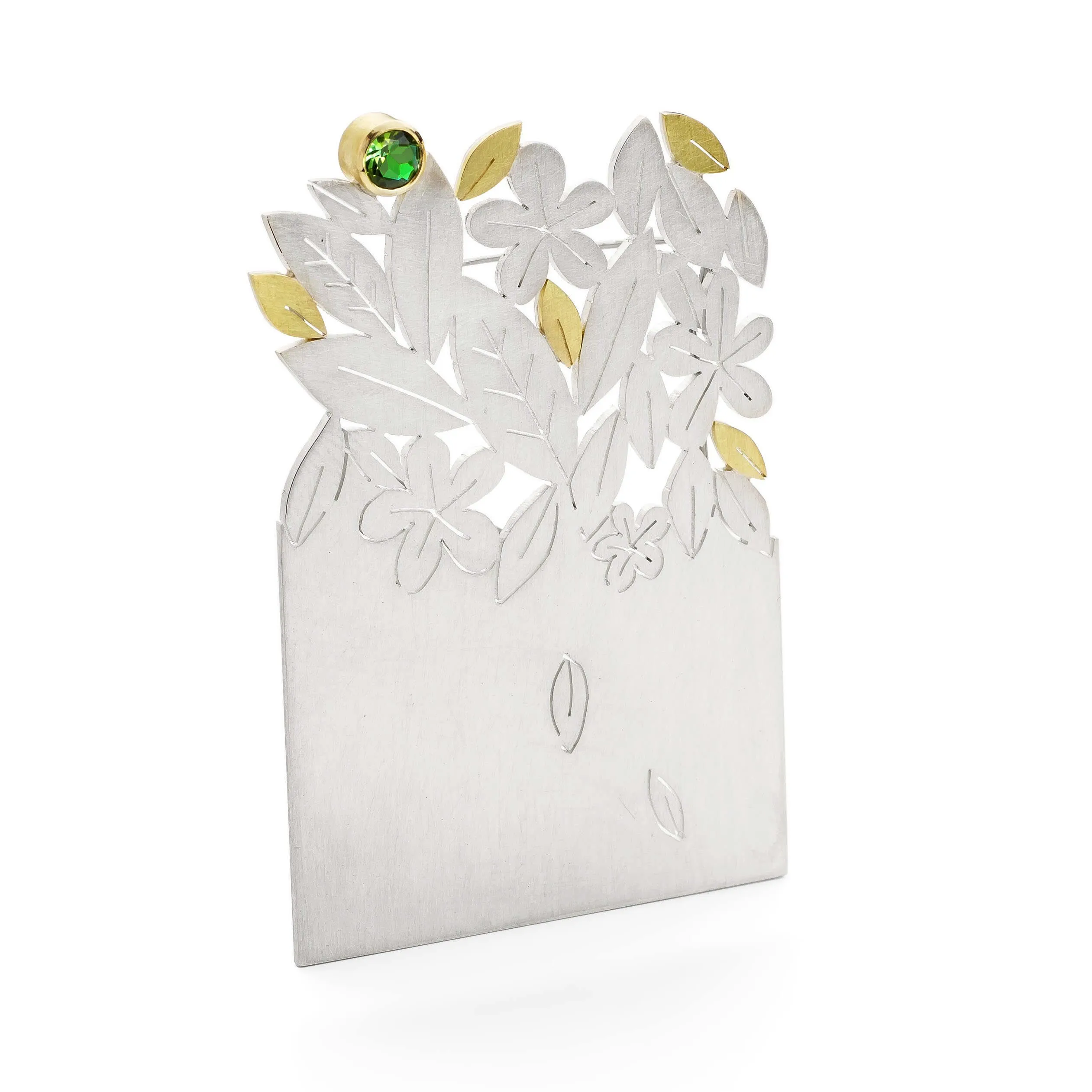 Leaves and Flowers Brooch