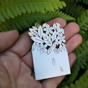 Leaves and Flowers Brooch