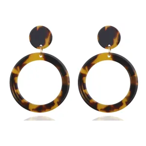 Leopard Print Acrylic Women Earrings