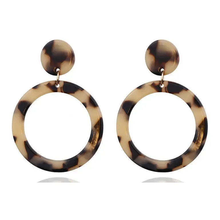 Leopard Print Acrylic Women Earrings