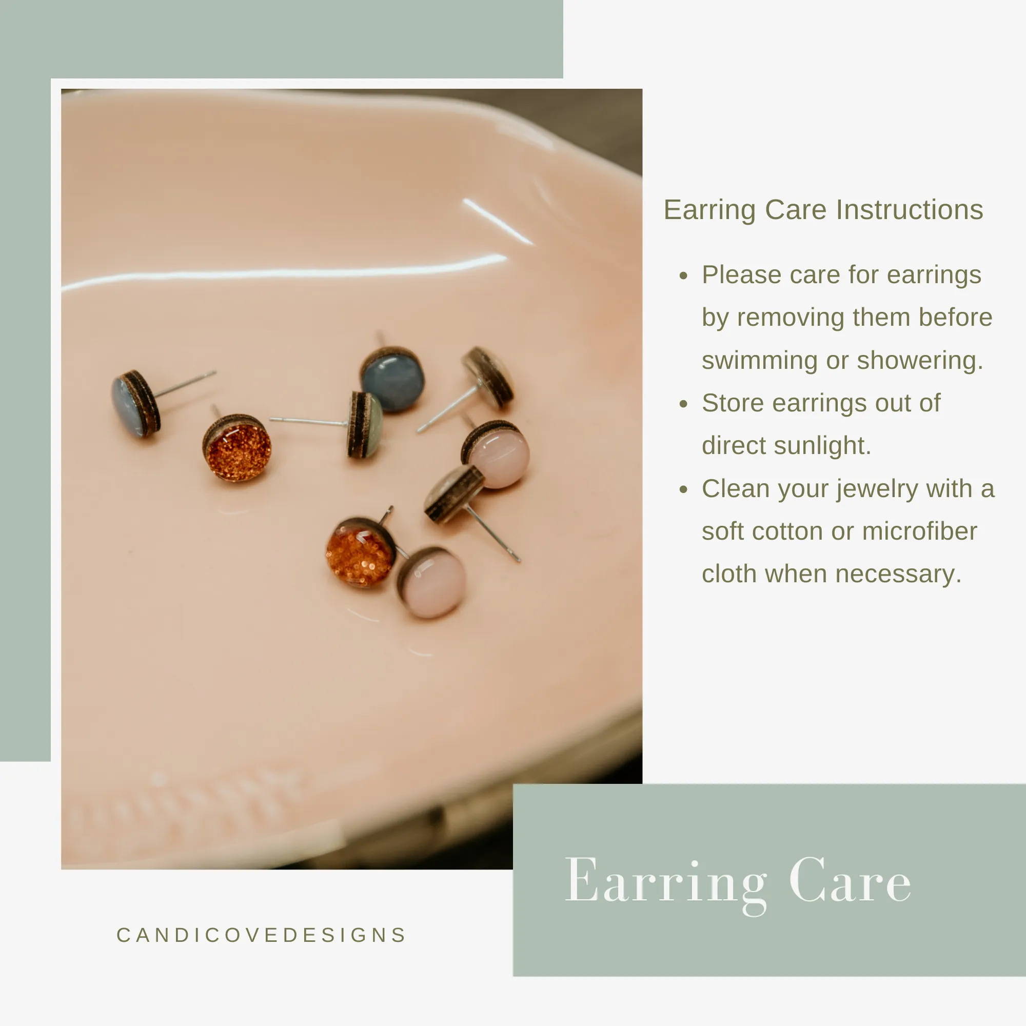 Lime Green Stud Earrings by Candi Cove Designs