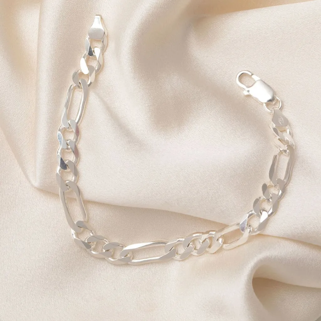 Lochlan | 8" Sterling Silver Figaro Bracelet
