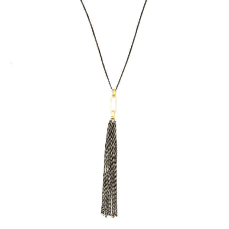 LORAINE TASSEL PENDANT NECKLACE