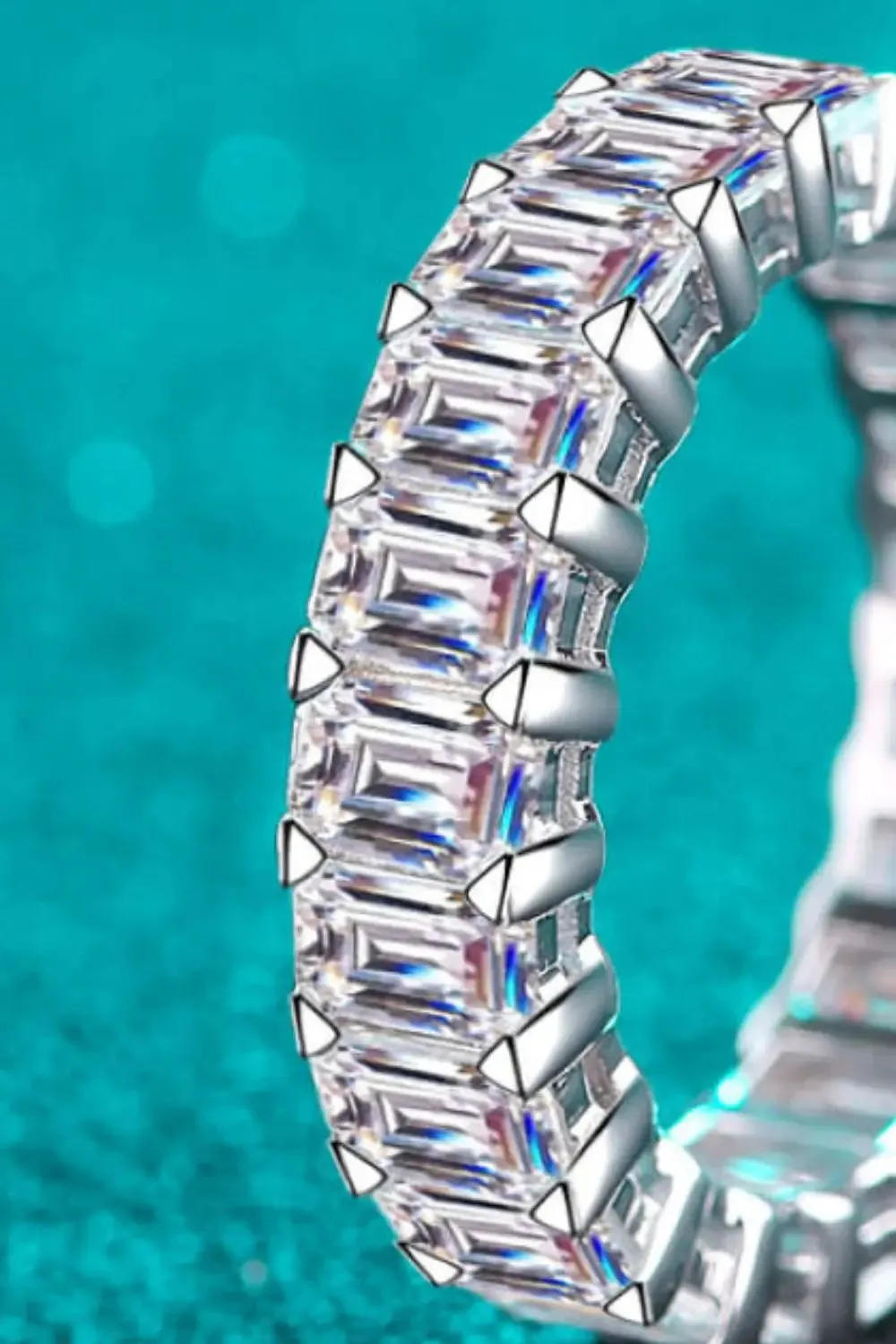 LOVCIA 10.5 Carat Moissanite Rhodium-Plated Ring