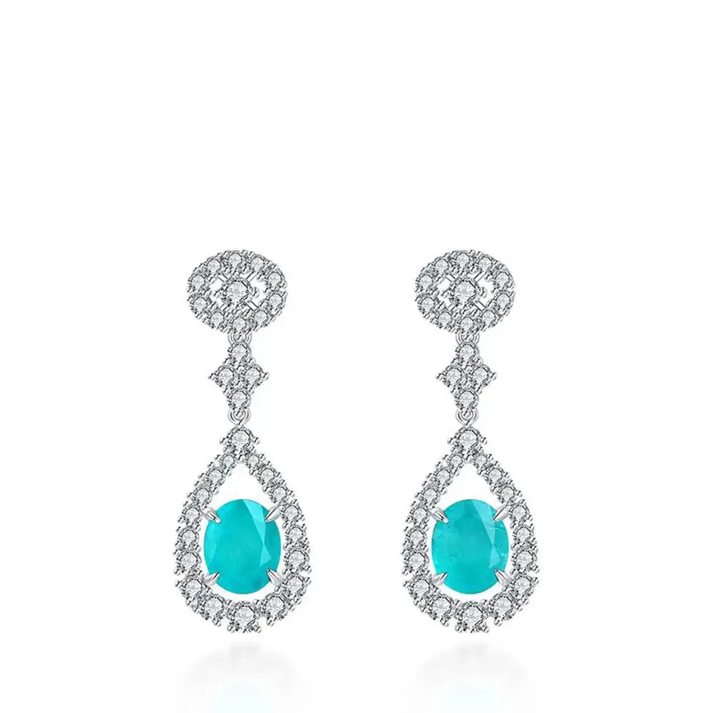 LOVCIA Elegant Women's Silver Floral Christmas Earrings Gift Box