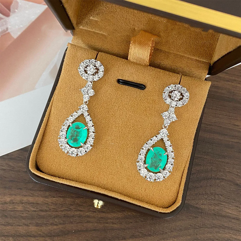 LOVCIA Elegant Women's Silver Floral Christmas Earrings Gift Box