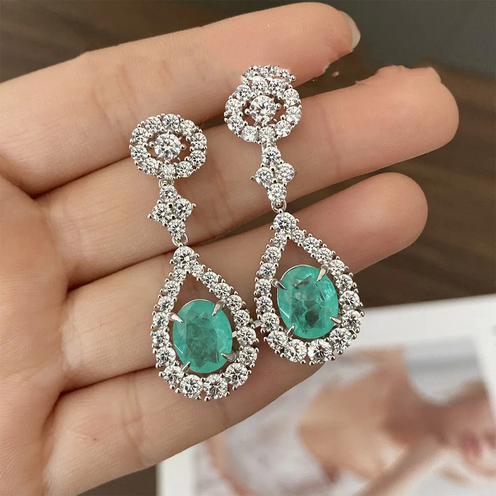 LOVCIA Elegant Women's Silver Floral Christmas Earrings Gift Box