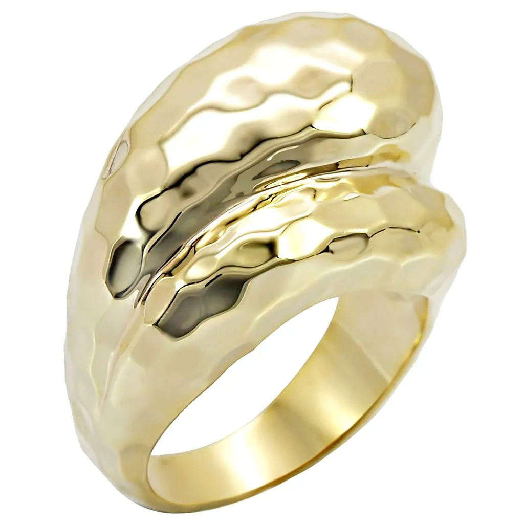 LOVCIA Minimalist Gold-Toned Brass Ring