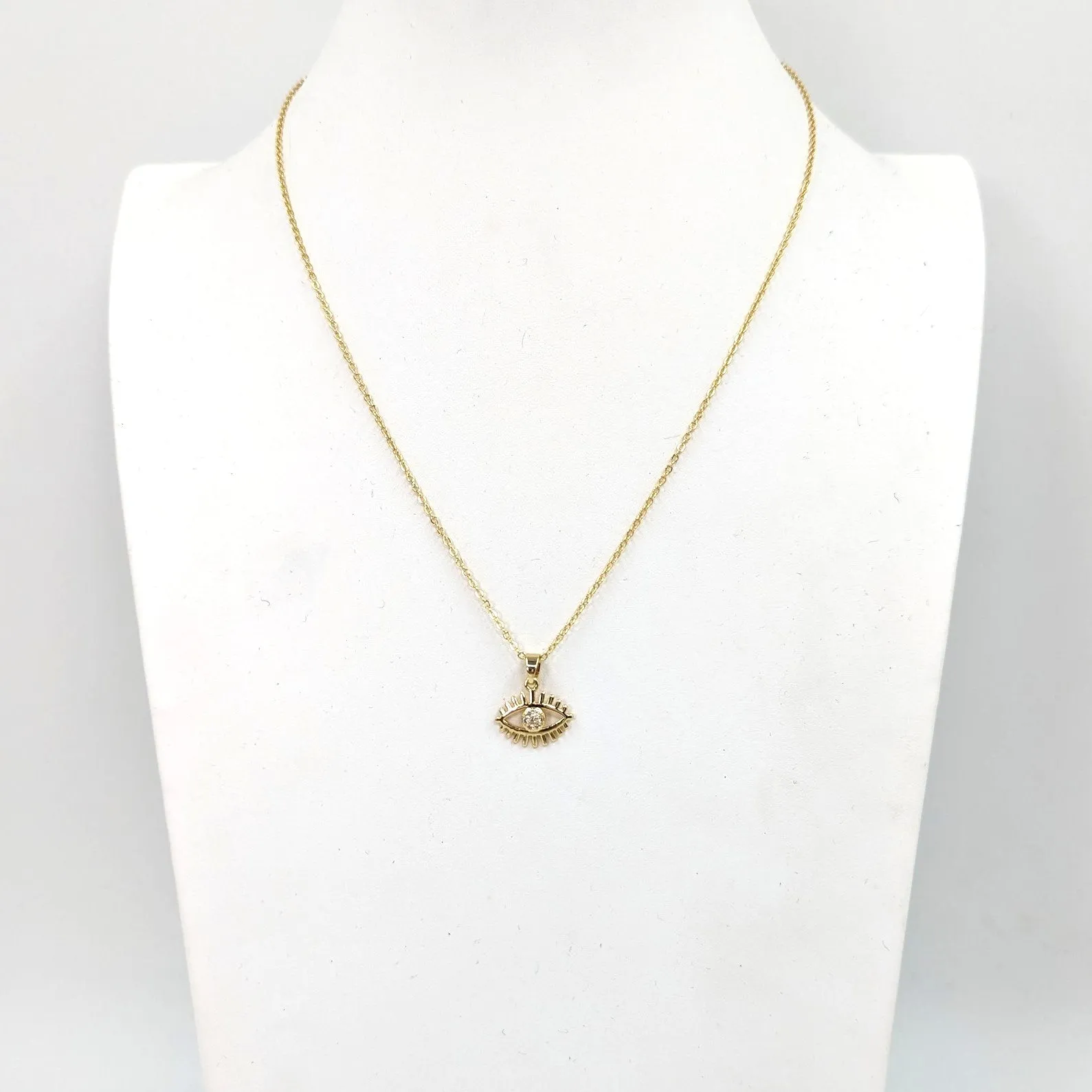 Lucky eye pendant delicate necklace