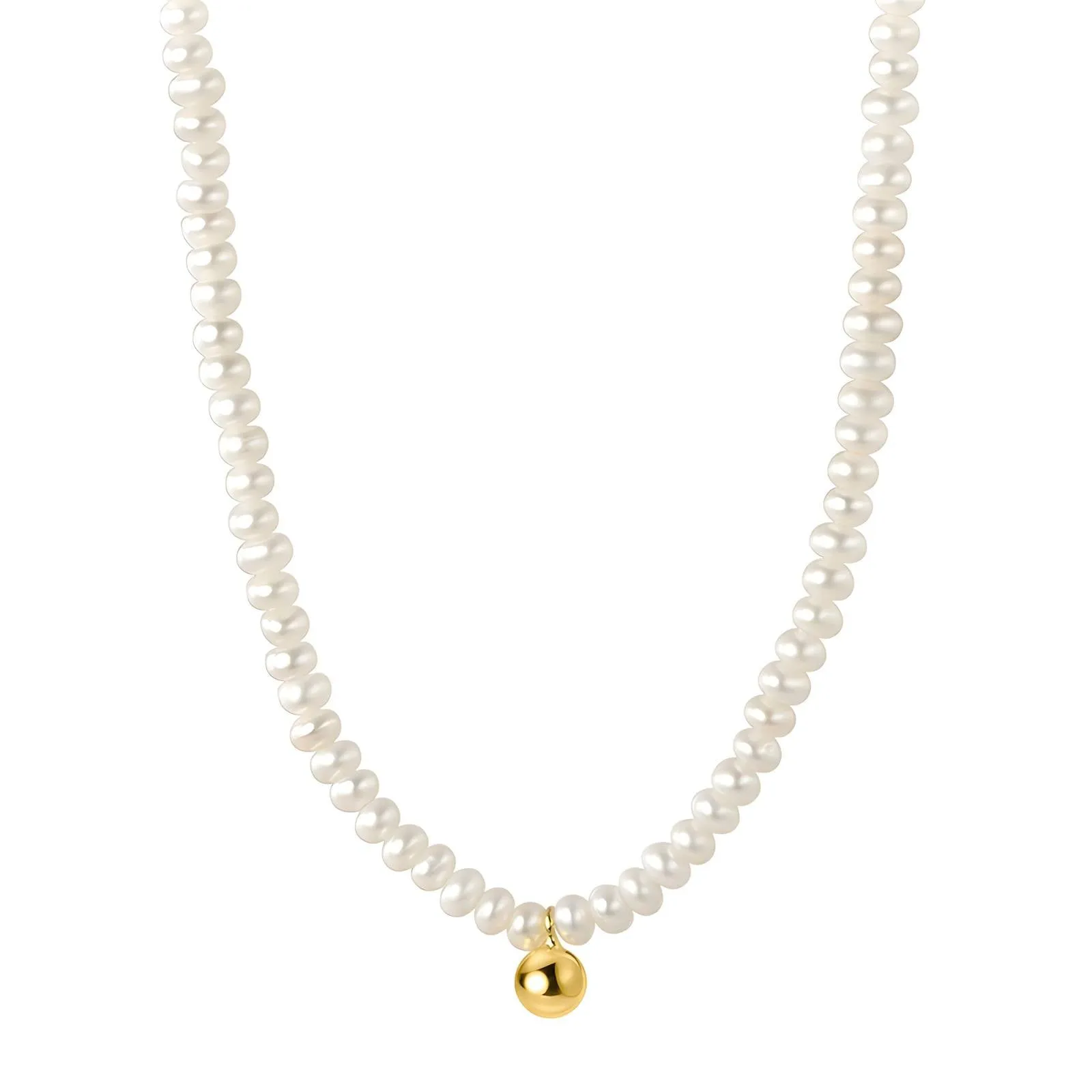 Luminous Pearl Ball Necklace - Timeless Elegance