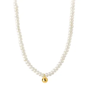 Luminous Pearl Ball Necklace - Timeless Elegance