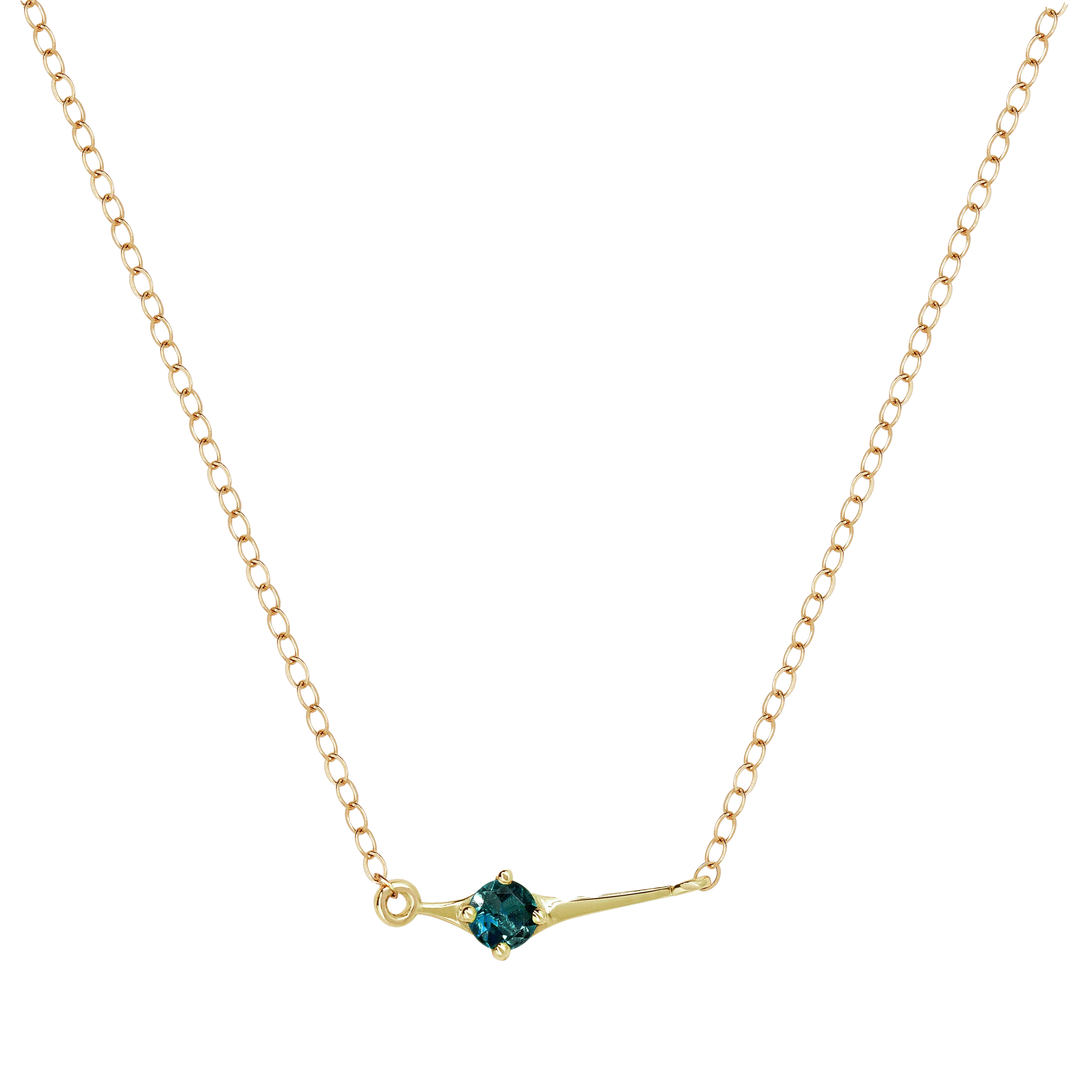 Lyra Necklace - Teal Tourmaline
